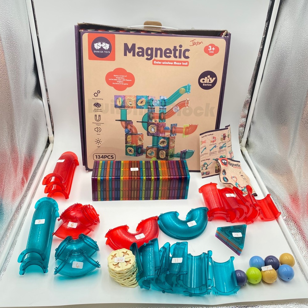 Zhan Da Toys Magnetic Color Window Maze Ball Building Blocks Set Not Complete - Picture 1 of 13